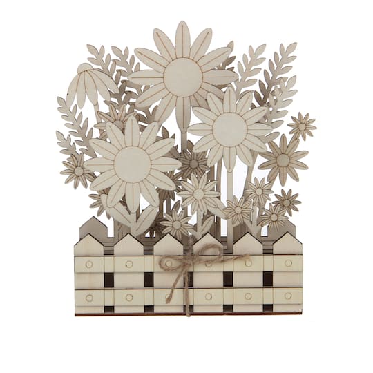 8.75" Wildflowers DIY Plywood Crate Décor by Make Market®